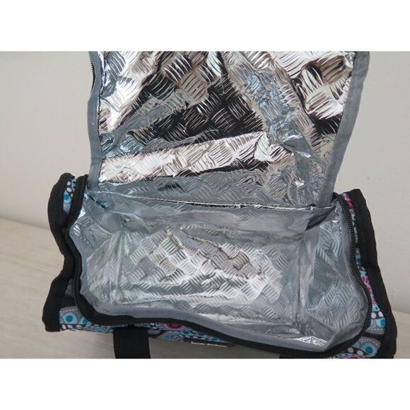 Nicole Miller New York N3550-01A Kaleidoscope Design Insulated 11" Lunch Tote - Picture 10 of 10
